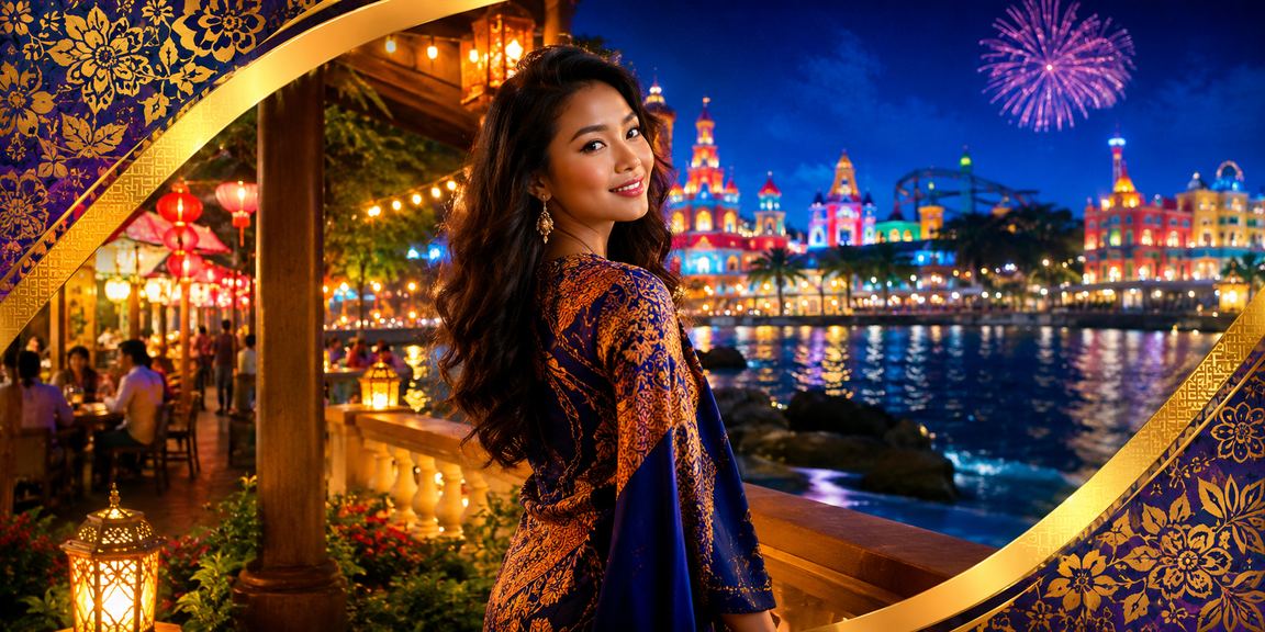 Suasana bonus VIP dengan corak batik Malaysia yang meriah dan menarik